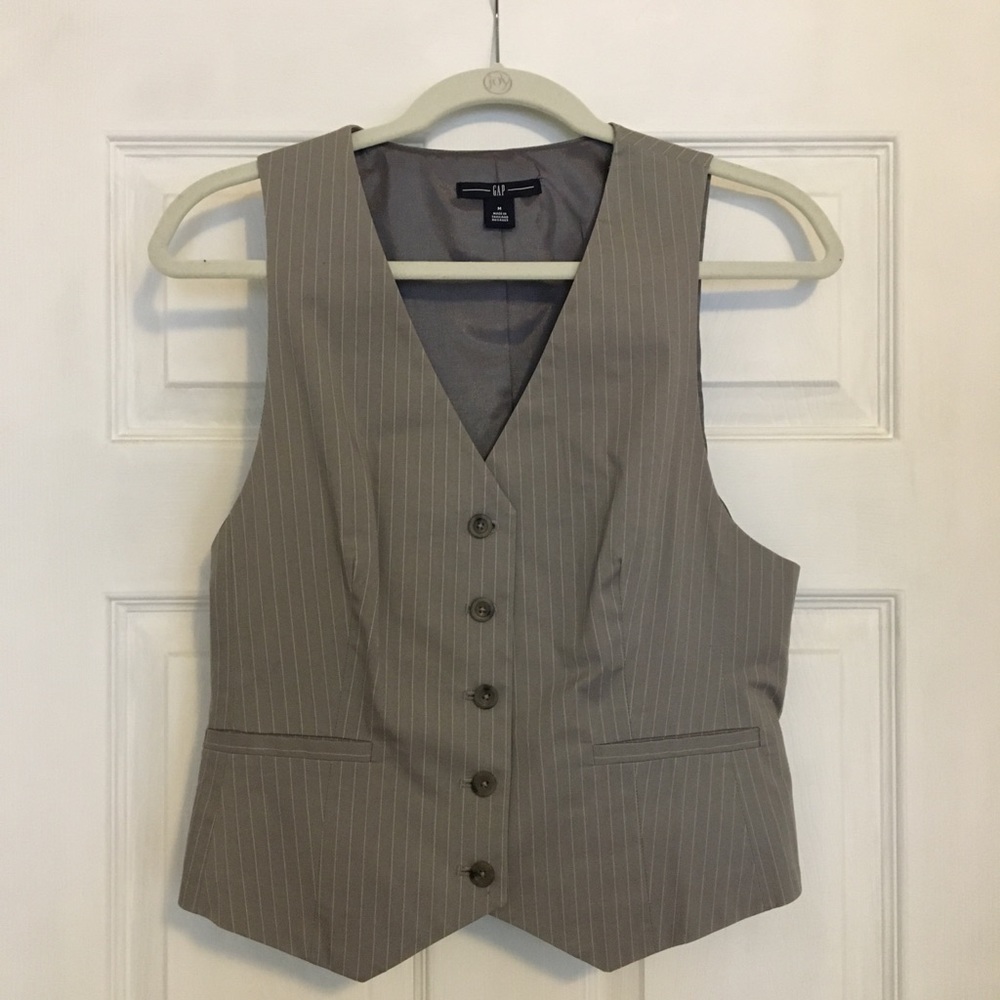 Gap grey pinstripe vest